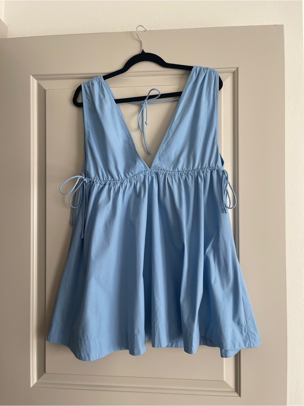 Abercrombie Blue V-Neck Cotton Dress Small